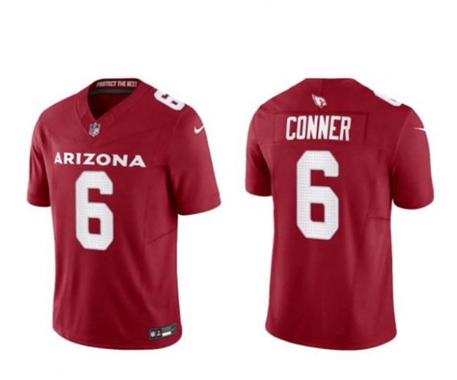 Men's Arizona Cardinals #6 James Conner Red 2023 F.U.S.E. Vapor Untouchable Limited Football Stitched Jersey